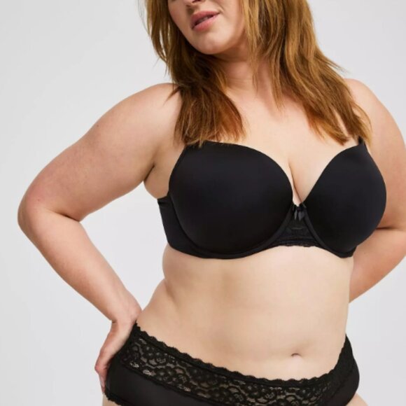 Second Skin Mid-Rise Cheeky Lace Trim Panty Torrid - Picture 3 of 6